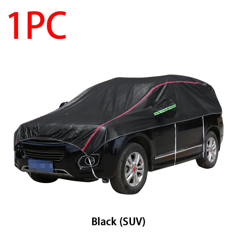 Half Car Cover Waterproof Outdoor Cover Oxford Sun Rain Uv Protection
