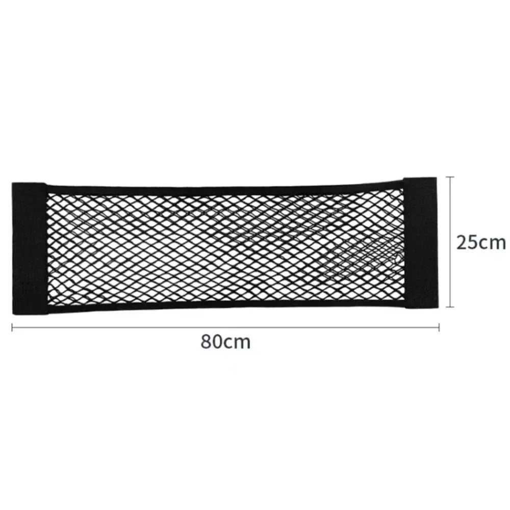 Car Storage Net Stretchable Mesh Pocket Net Magic Elastic Sticker Rear Mesh