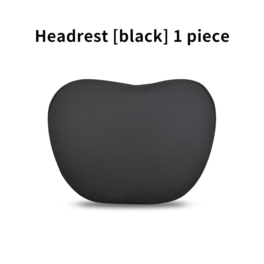 For Tesla Model 3 Y Juniper Flocking/Leather Car Seat Neck Pillow Soft
