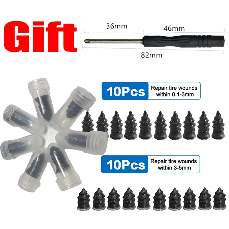 Car Motorcycle Vacuum Tyre Repair Nails Truck Scooter Bike Tire Puncture