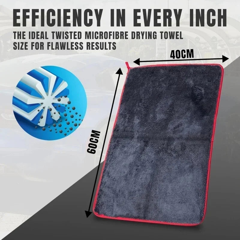 500GSM Car Towel Extra Large Microfiber Drying Towel - Ultra Absorbent