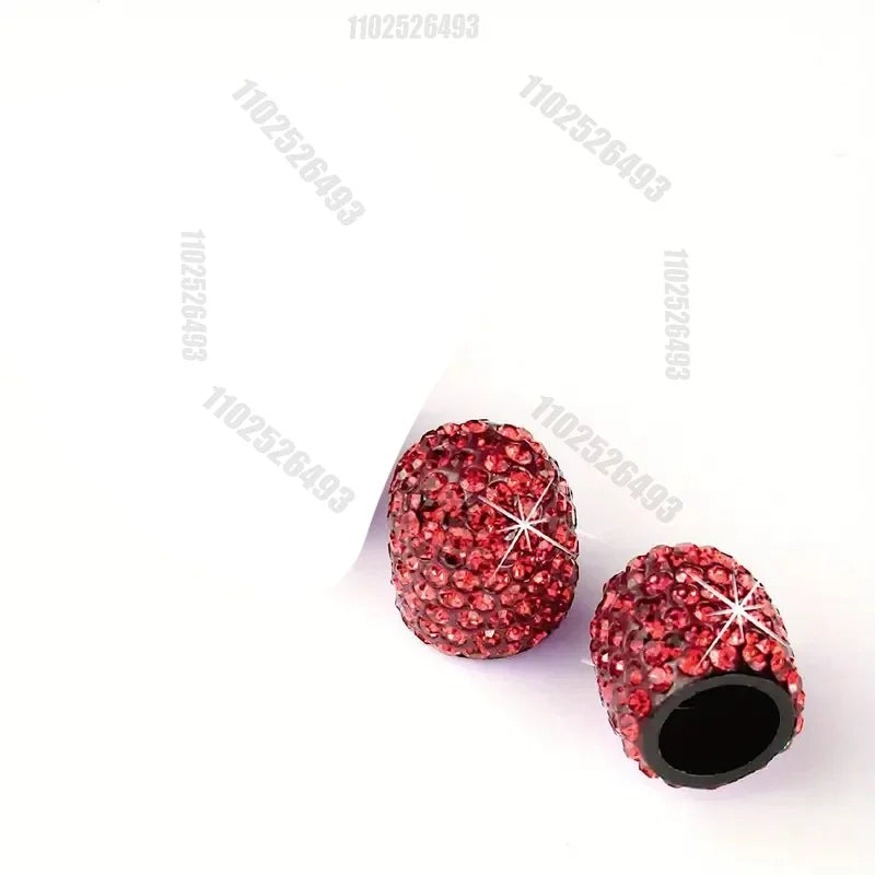 Diamond Crystal Motorcycle Car Tire Valve Caps 4/2pcs Shining Dust-proof