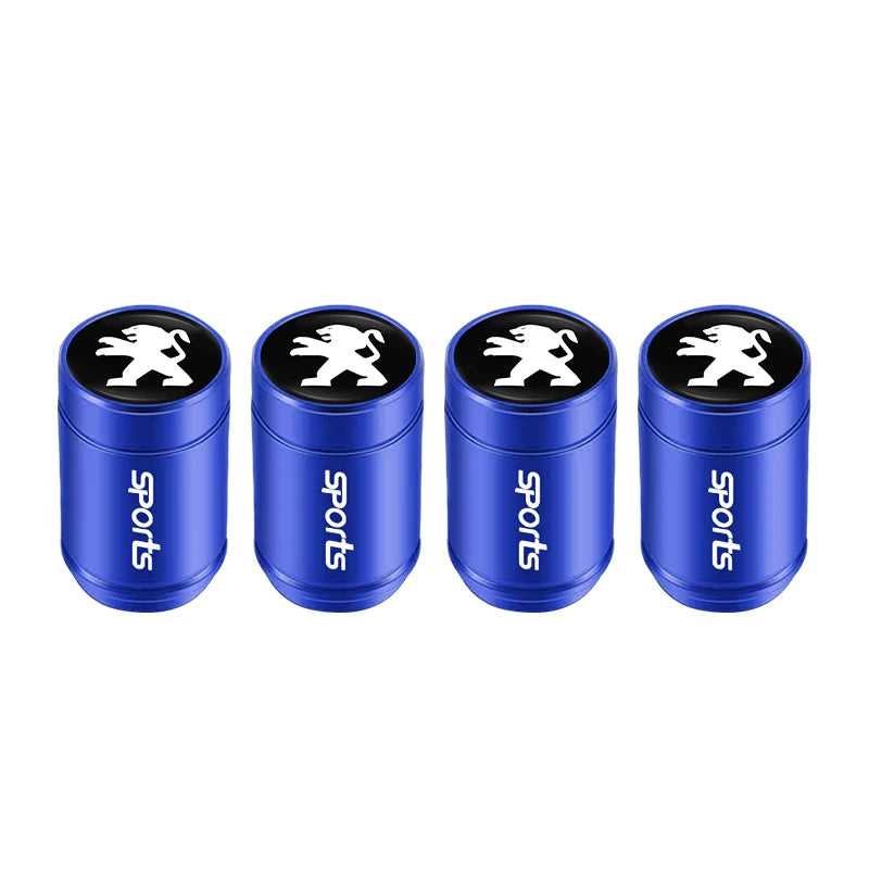 4Pcs Peugeot Logo Car Tyre Valve Cap Auto Wheel For Peugeot 208 308 206 307