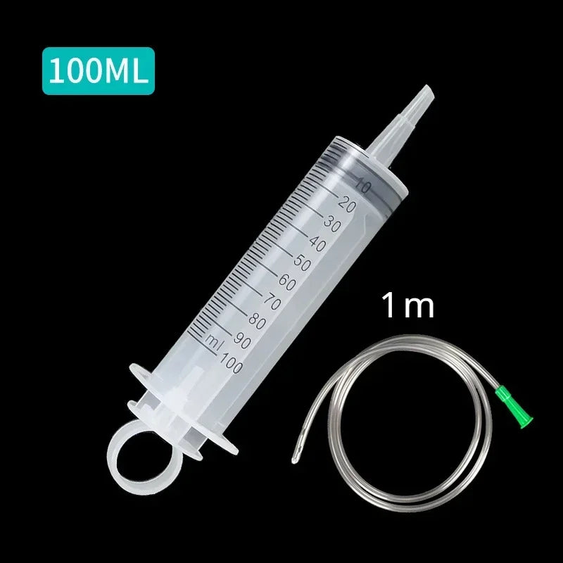 Large Vacuum Capacity Syringe 100/200/300/500ml Reusable Syringe Oil Pump