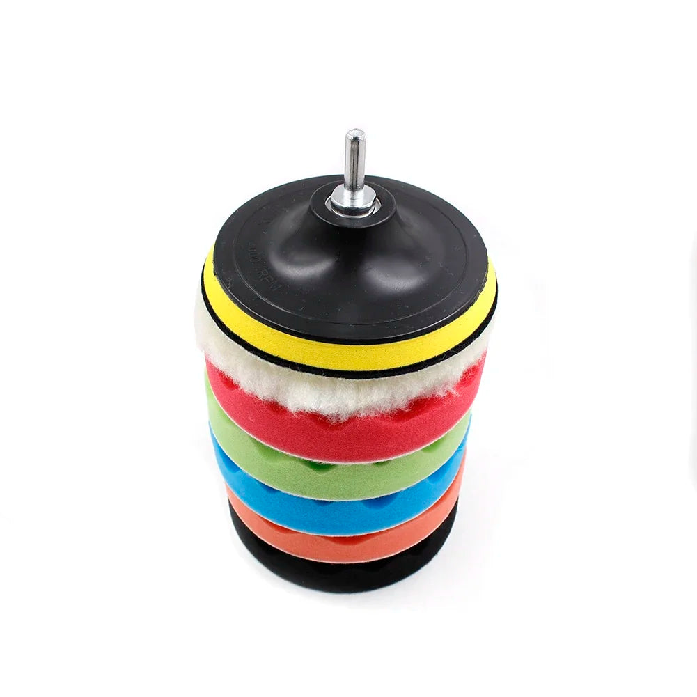 8Pcs/Set Polishing Pad Sponge Buffing Waxing Pad 3/5/6/7 Inch Polish Buffer