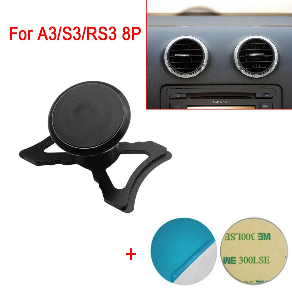 For Audi A3 S3 RS3 8P Sportback Car Phone Magnetic Holder Car Outlet Clip