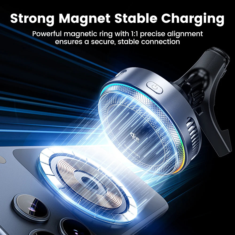 Toocki Qi2.2 25W Wireless Charger Magnetic Car Phone Holder TEC Cooling for