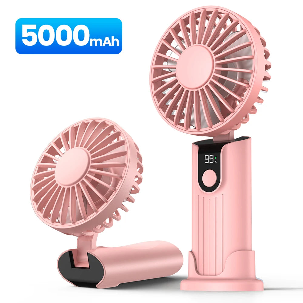 TOPK 5000mah Rechargeable Mini Desk Fan