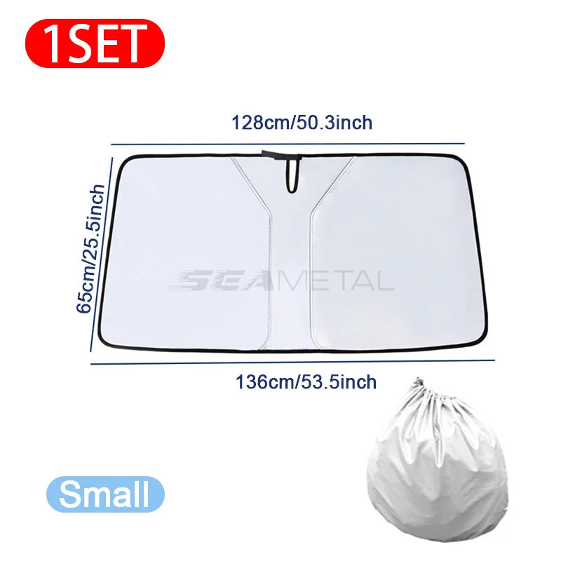 SEAMETAL Car Front Sunshades Foldable Windshield Sun Blocker Fit for
