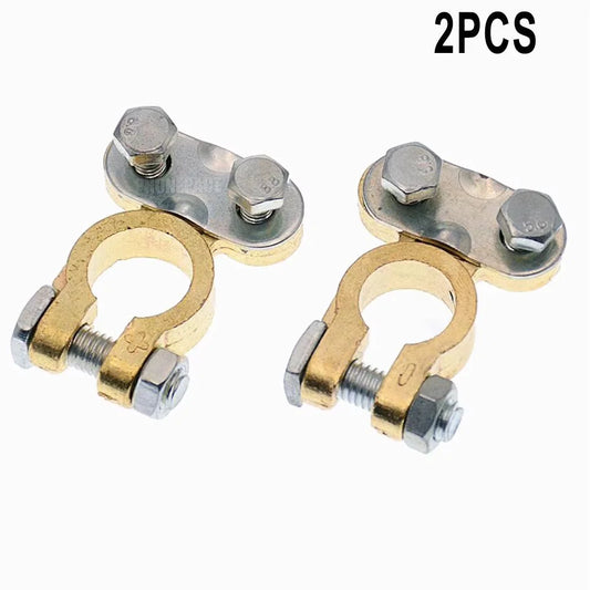 1 Pair 12V Battery Terminal Screw Type Connector Brass Aluminium Leisure