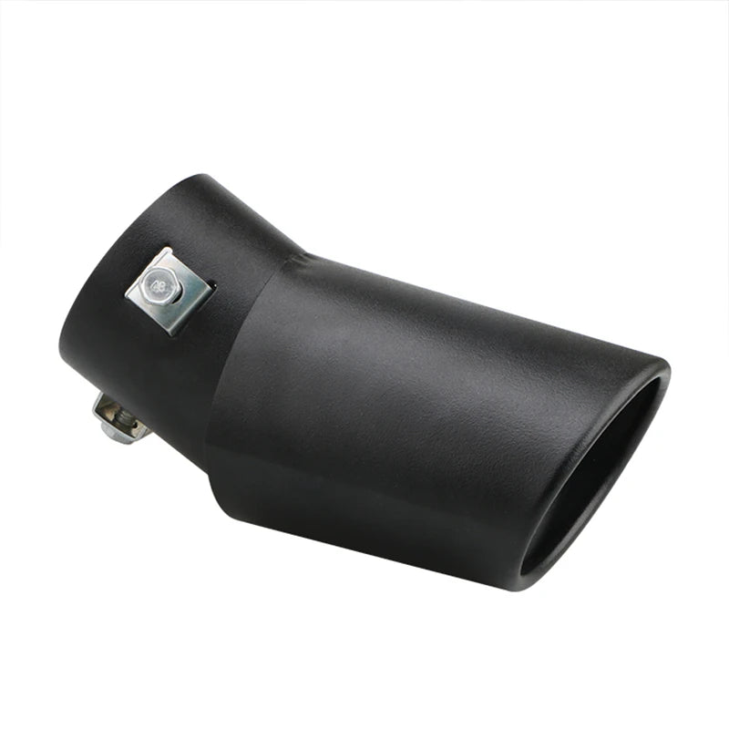 1PCS 2.5" Inlet Car Auto Exhaust Muffler Tip Pipe Stainless Steel Chrome