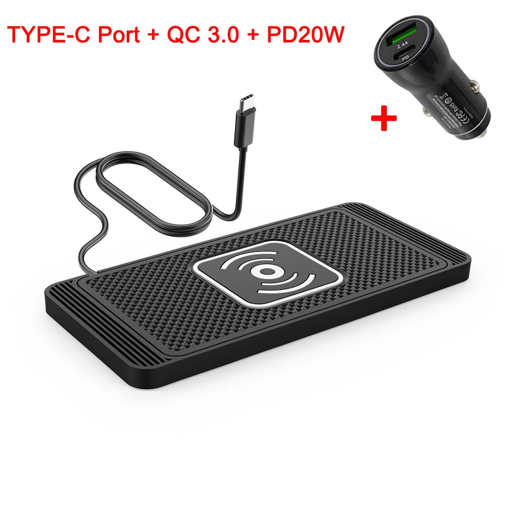 Car Wireless Charger for Iphone 17 16 15 14 13 12 Pro Max X Samsung S25 S24
