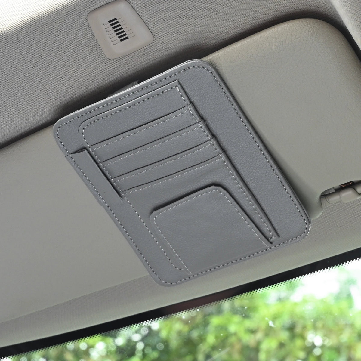 JFBONIN Car Visor Organizer with Card & Glasses Storage