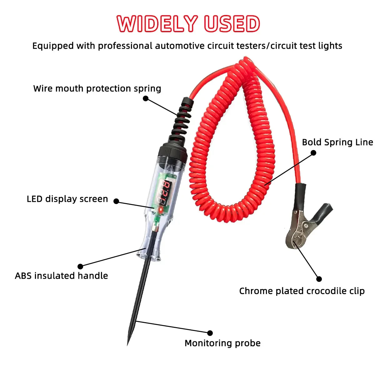 6V 12V 24V Car Truck Voltage Circuit Tester Auto Car Diagnostic Probe Test
