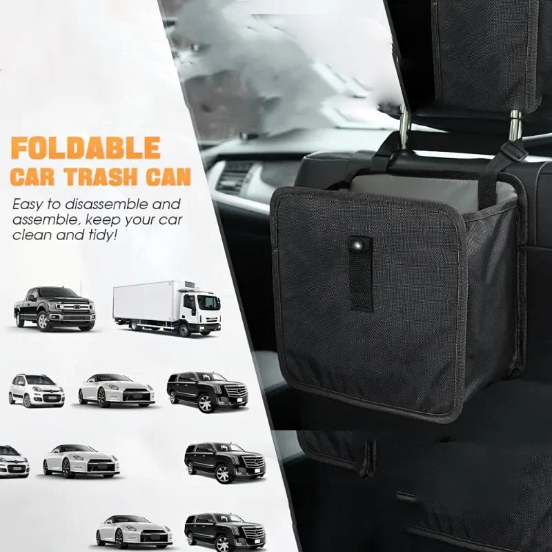 Foldable Car Trash Can, Large Capacity Car Hanging Waterproof Leakproof