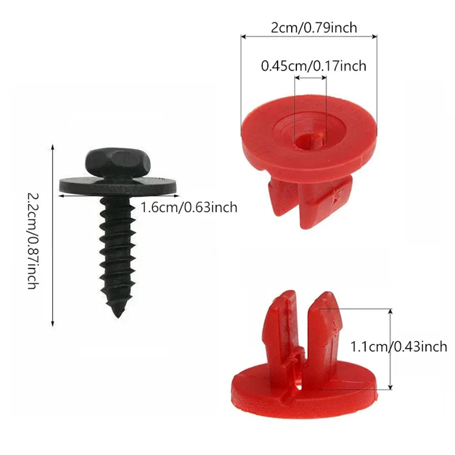 20PCS Engine Undertray Cover Clips Screws For Volvo V50 C30 For Jaguar For