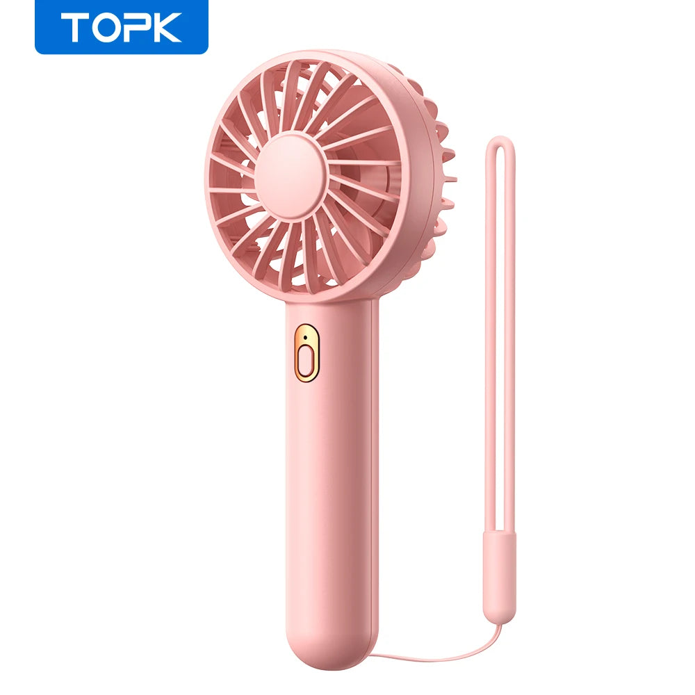 TOPK 1800mAh Rechargeable Mini USB Fan