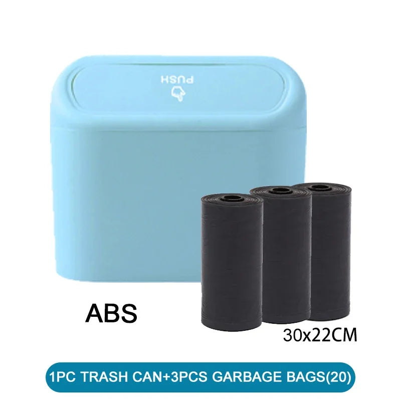 Car Trash Can (with Lid) Contains 60 (300) Garbage Bags, Small Car Trash