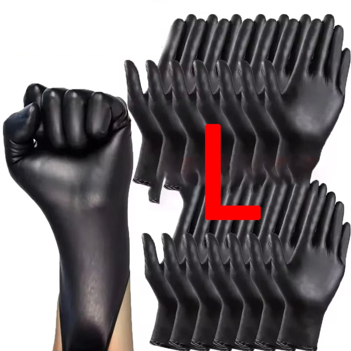 10/20/50/100PCS Bagged Disposable Gloves Black Disposable Gloves Household