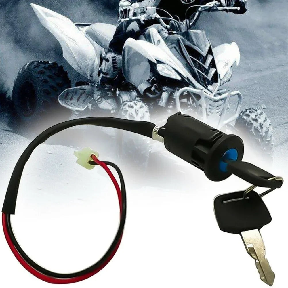 Moped Ignition Key Switch 2 Wire 28mm Hole ATV Dirt Bike Electric