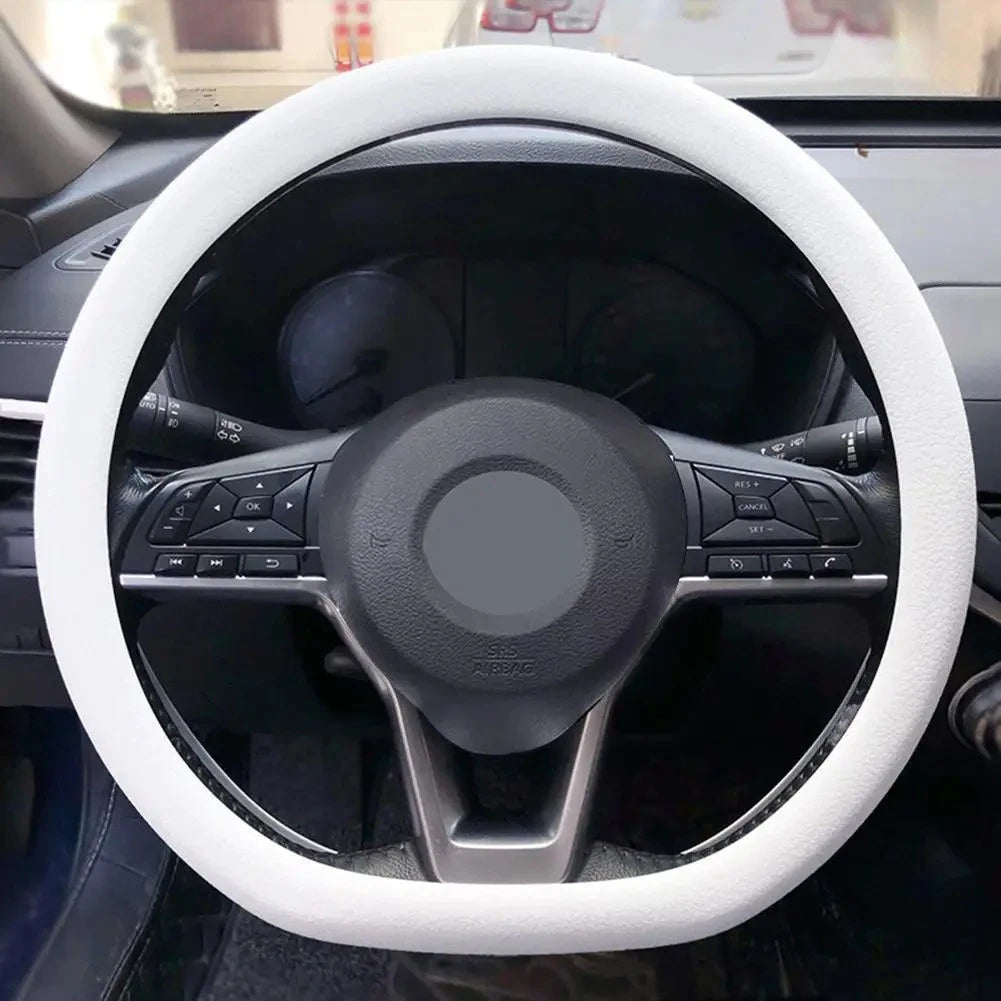 Car Silicone Steering Wheel Cover Elastic Non-Slip Cover For 36-40cm