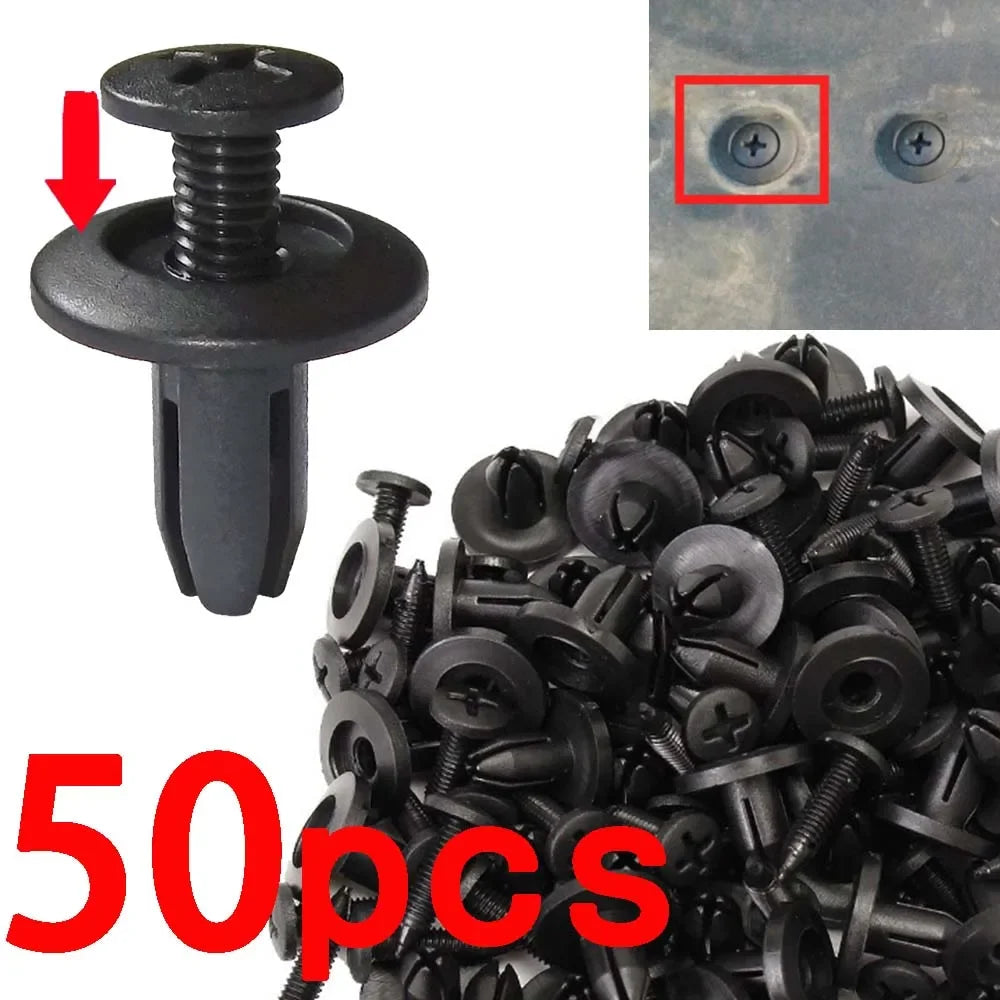 Car Bumper Fender 8mm Hole 1000/500/50Pcs Plastic Rivets Fastener Screw
