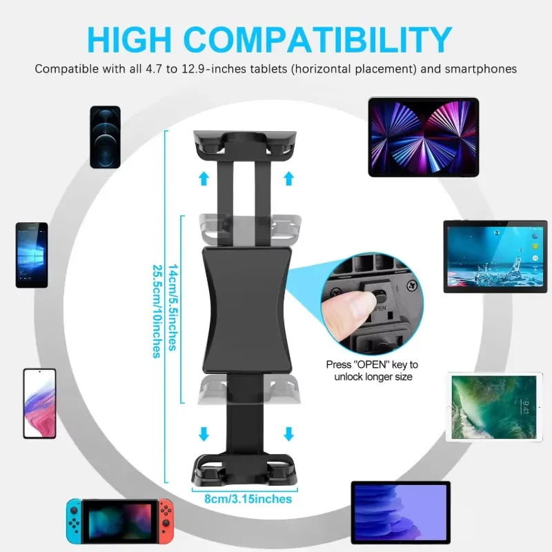 Airplane Tablet Holder Rotating Phone Stand 360 Degree Rotation Durable