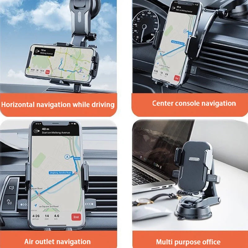GPS Navigation Car Phone Bracket - Dashboard Windshield Desk Hanging
