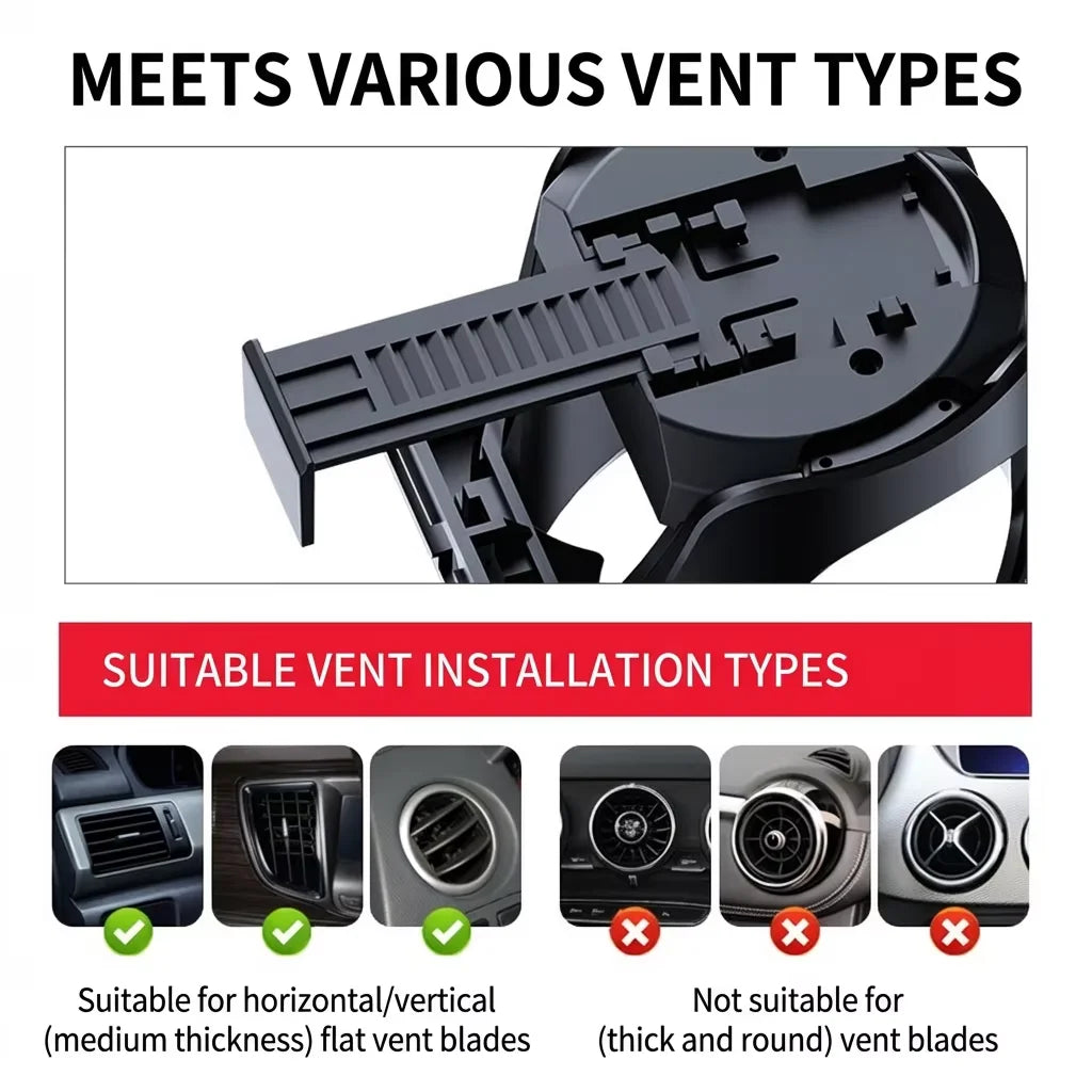 Car Cup Holder Led Multifunctional Adjustable Air Vent Beverage Holder