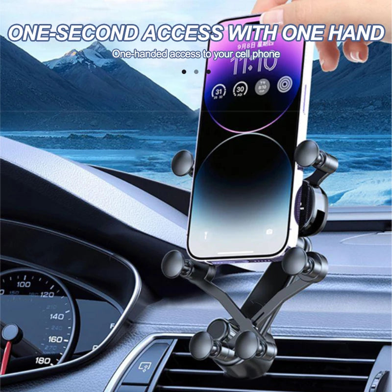SEAMETAL Air Vent Car Phone Holder 6-Joint 360-Degree Gravity Phone Mount