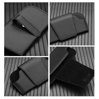 SEAMETAL Cowhide Sun Visor Glasses Holder Leather Wear-Resistant Sunglasses