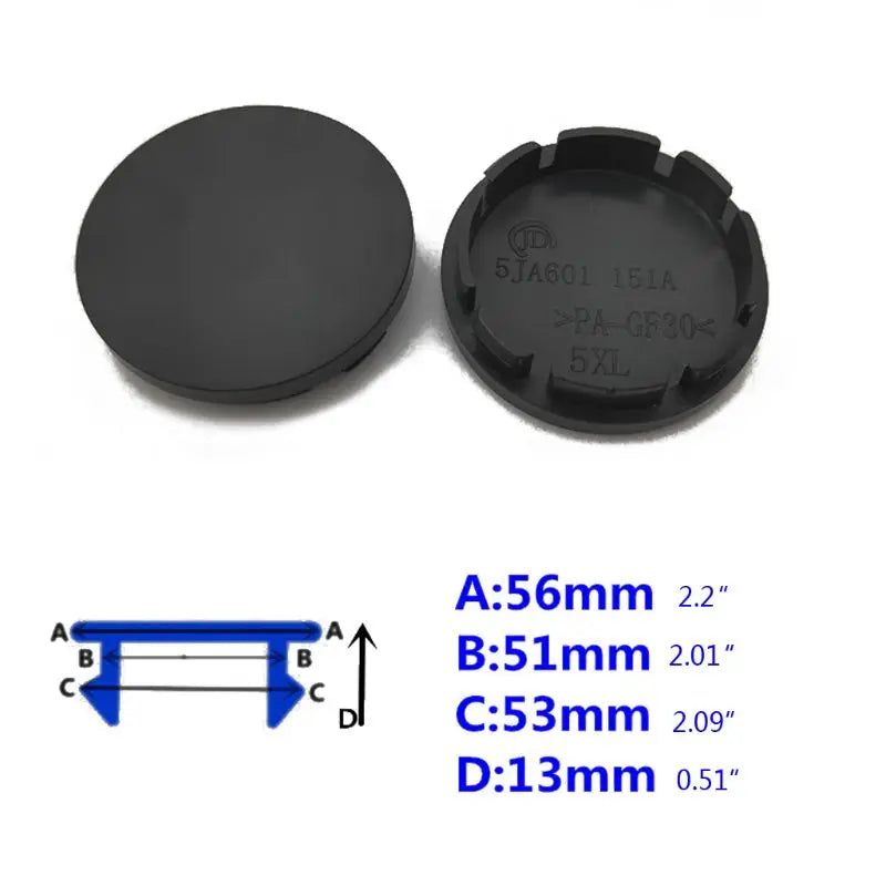 4pcs/Set 56mm Car Wheel Center Hub Caps ABS Vehicle Tyre Tire Rim Cover