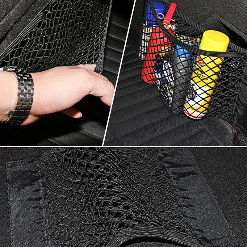 Car Trunk Storage Bag Nylon Mesh Nets Auto Back Rear Trunk Organizer
