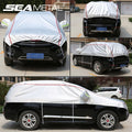 Half Car Cover Waterproof Outdoor Cover Oxford Sun Rain Uv Protection