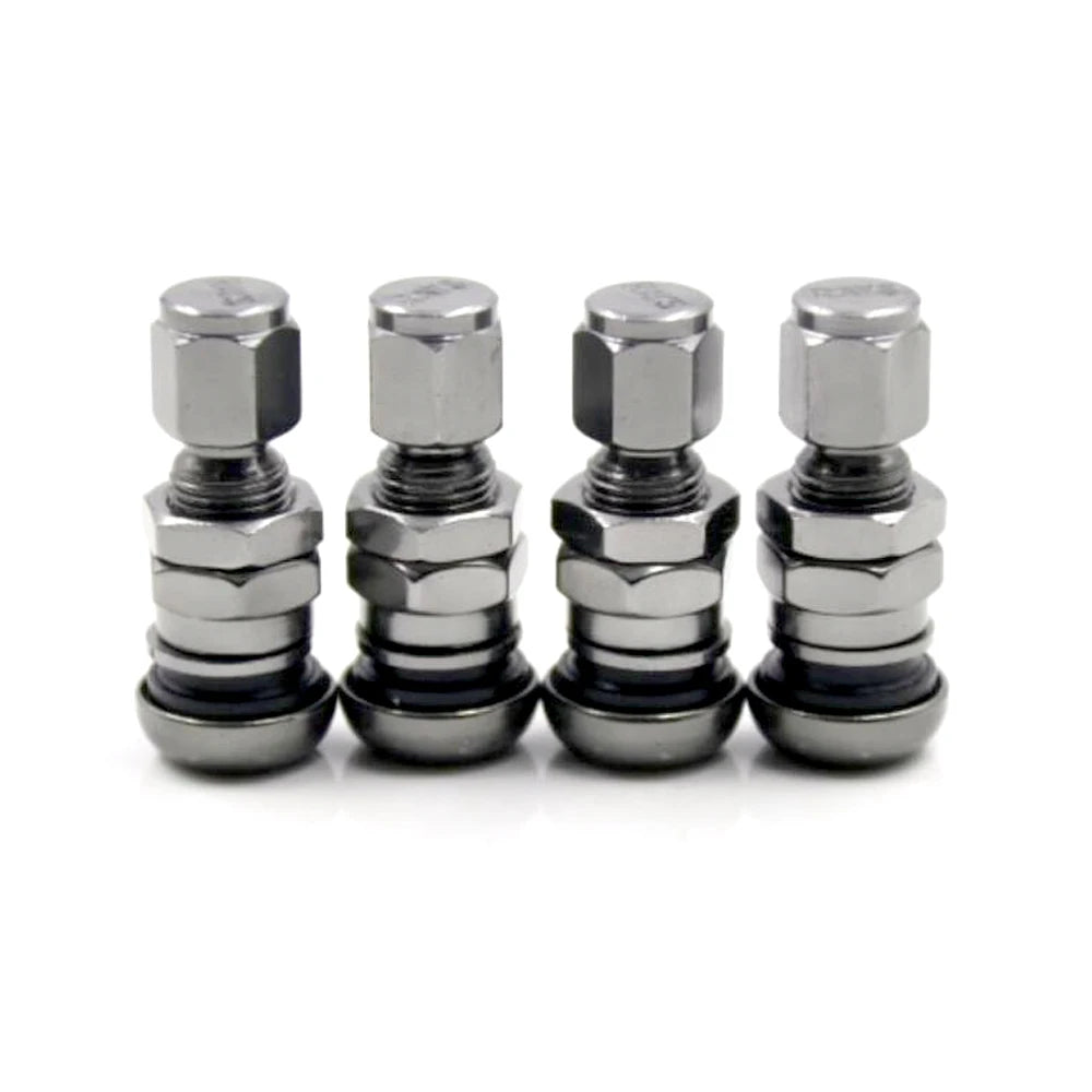 4Pcs Car Truck Motorcycle Valve Short Stems Metal Bolt Tire Valve Stem Kit