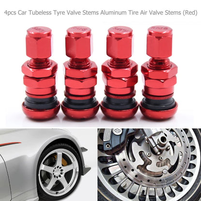 4Pcs Car Truck Motorcycle Valve Short Stems Metal Bolt Tire Valve Stem Kit