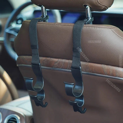 2pcs Car Trunk Storage Hook For Bag Umbrella Fishing Rod Holder Seat Back