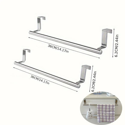 Towel Rack Over Door Towel Bar Hanging Holder Stainless Steel Bathroom