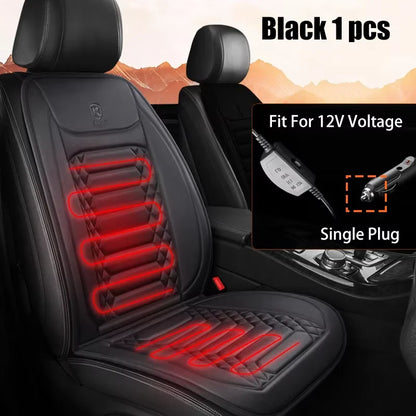 1/2pcs Winter Heated Car Seat Cover 12V Heating Warmer Car Seat Cushion