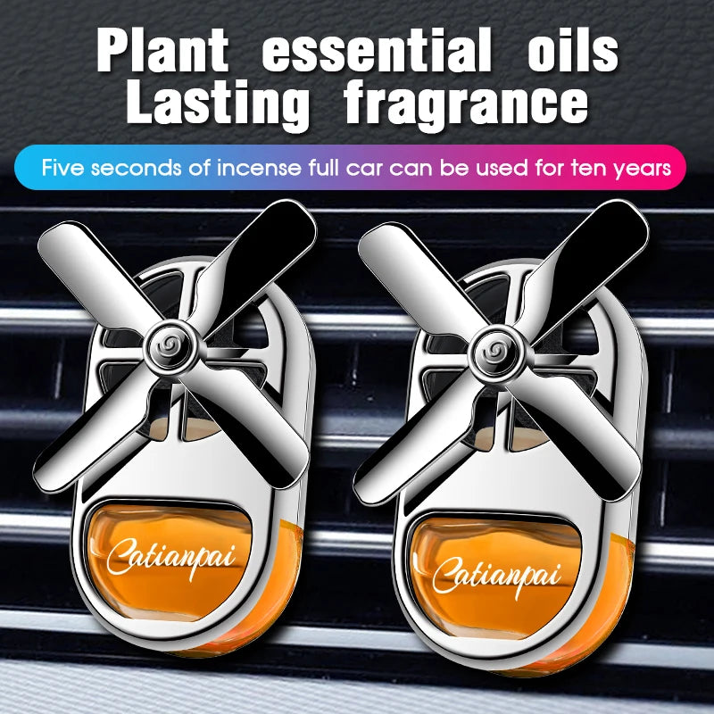 Car Aromatherapy Air Freshener Rotating Propeller Vent Fragrance