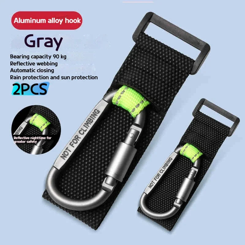 2PCS Heavy Duty Aluminium Alloy Hooks Multi-functional Solid Thick for
