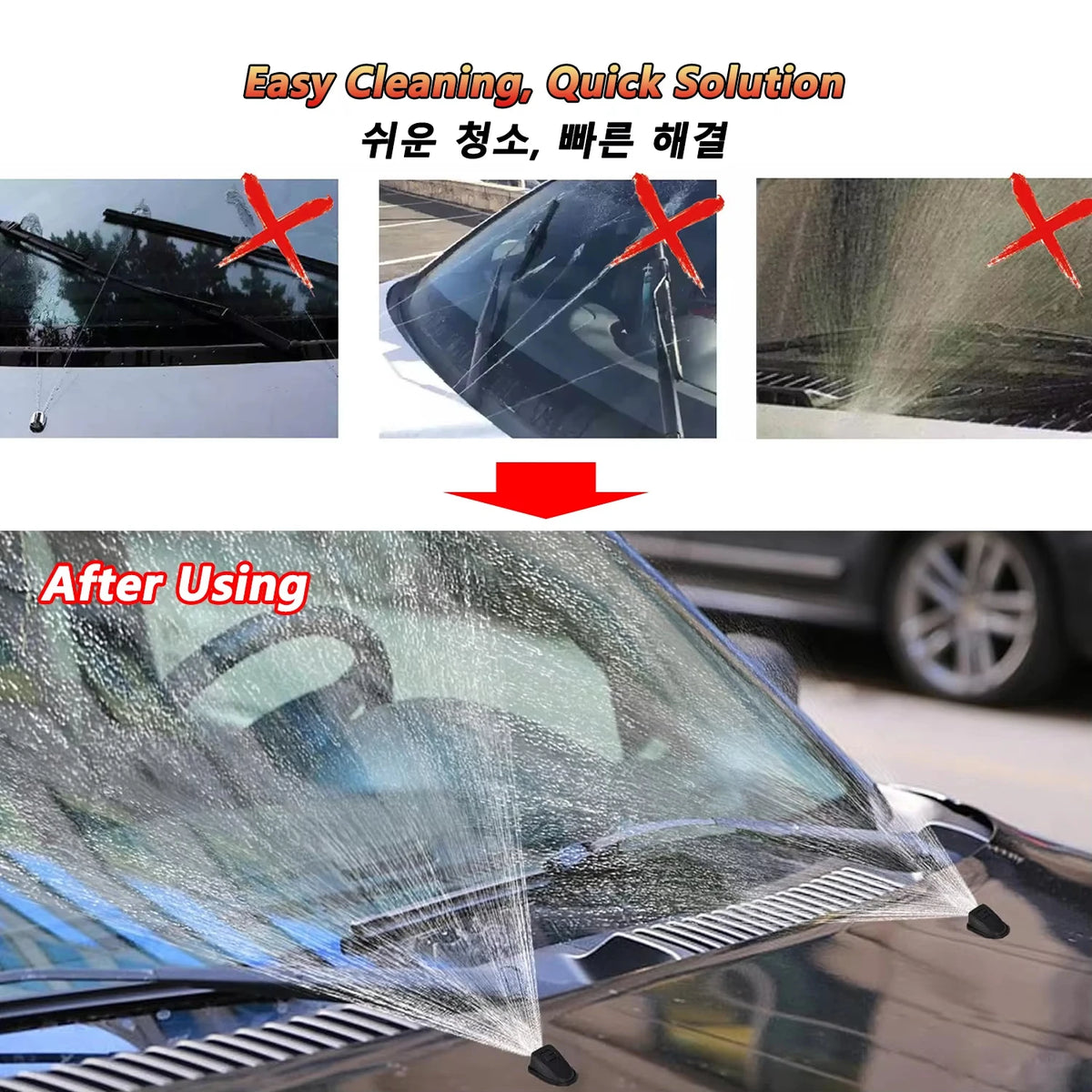 10Pcs Car Windscreen Jet Nozzle Washer Tool Stainless Steel Wiper Nozzle