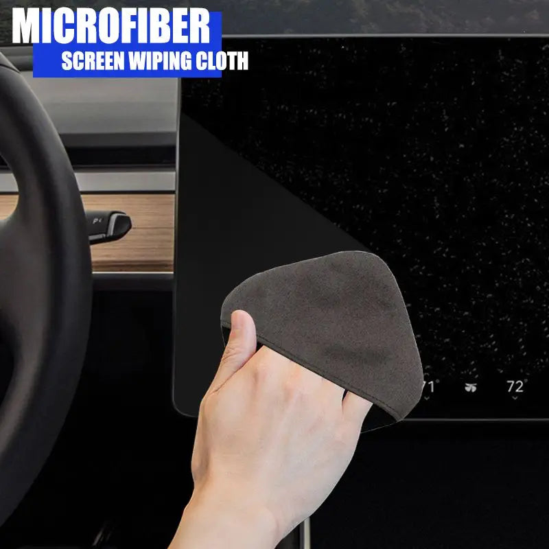 1/2pcs Car Touch Screen Cleaning Cloth, Double Side Microfiber Cleaning