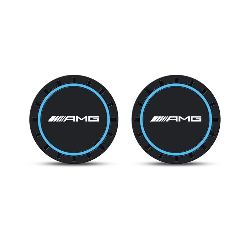 For Mercedes Benz AMG W204 W205 GLC CLA Car Coasters Water Cup Slots