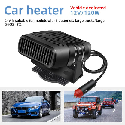 2 IN 1 Car Cooling & Heater Fan 12V 120W 24V 200W Auto Windshield Anti-Fog