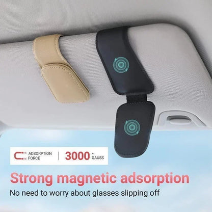 Car Glasses Case Sunglasses Clip Card Ticket Holder Stand Fastener Pen