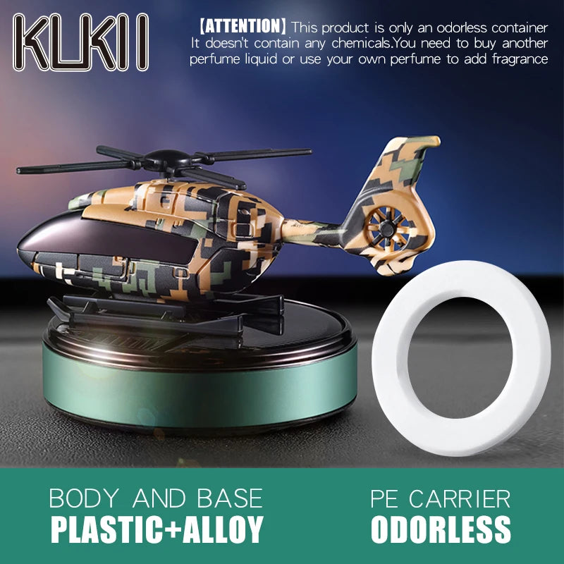 Unscented DIY Perfume helicopter solar car air fresheners rotating