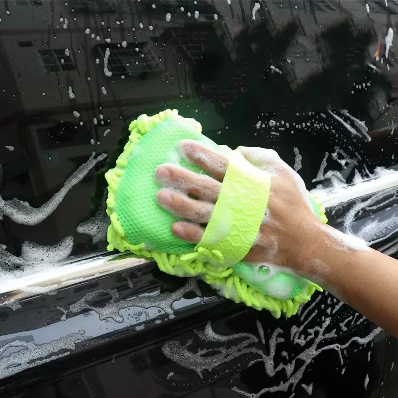 Microfiber Car Washer Sponge Cleaning Care Detailing Brushes Washing Towel