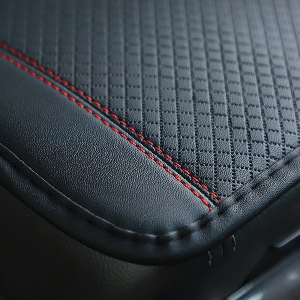 1 PU Comfortable Embossed Waterproof Anti-fouling Car Armrest Cushion