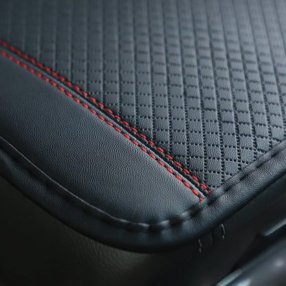 1 PU Comfortable Embossed Waterproof Anti-fouling Car Armrest Cushion